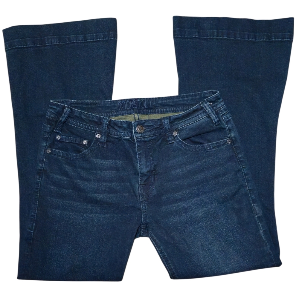 Rock & Roll Denim Mid Rise Trouser Jeans 29x30 | Dark Wash | NWOT Condition